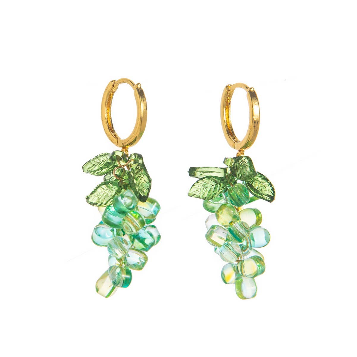 COLORFUL GRAPE FRUIT 18K GOLD PLATED EARRINGS_CWAJE5068