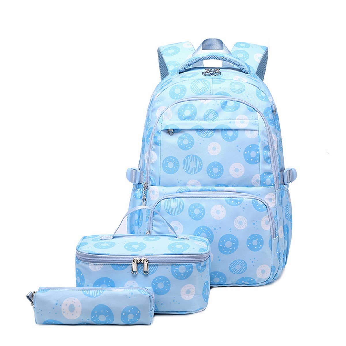 BACKPACKS FOR SCHOOL DONUT 3 PIECE NYLON SET_CWAB5467
