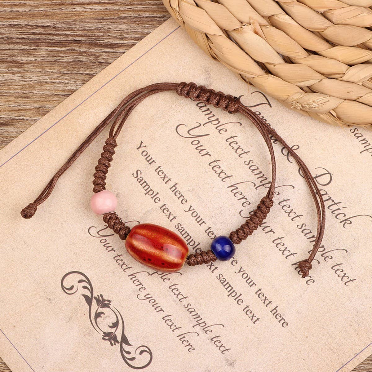 ETHNIC RETRO WOODEN BEADS ANCIENT STYLE BRACELET_CWAJE3971