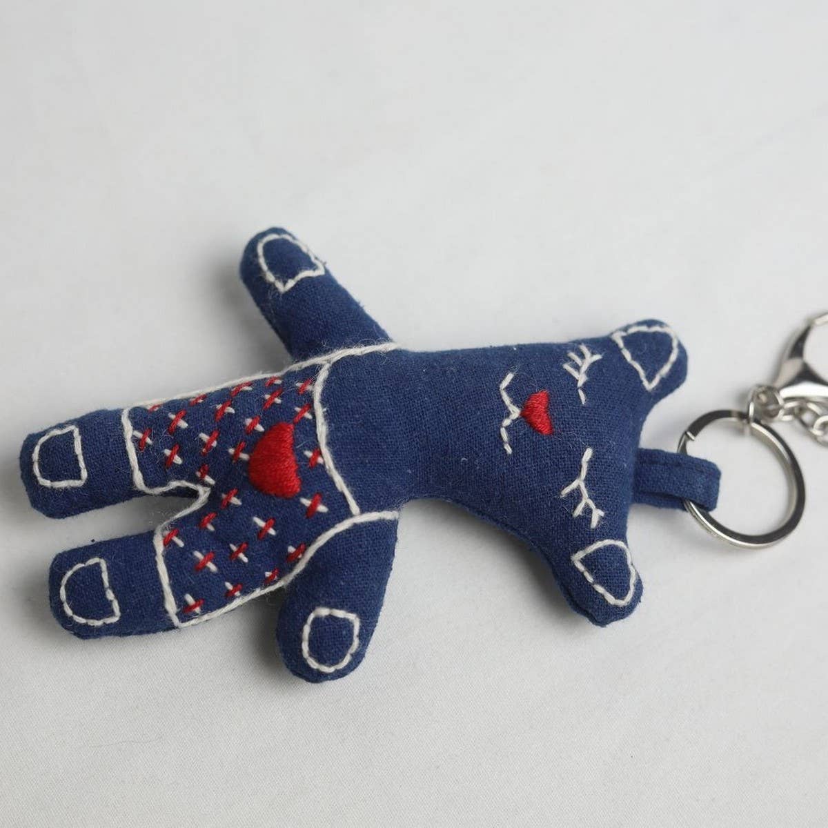 HANDCRAFTED CROOKED BEAR DOLL WITH INDIGO DYE_CWMM6023