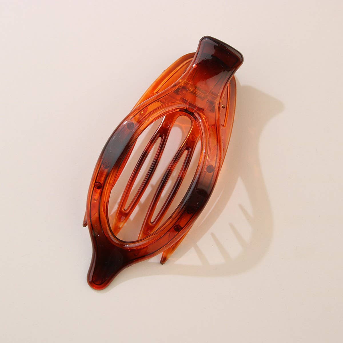 Glossy Matte Oval Hair Clip-Large Duckbill Style_Cwaha07479