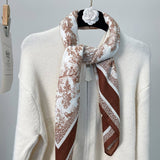 INK ART VELVET SCARF WINTER SQUARE SHAWL 90CM_CWASC0888