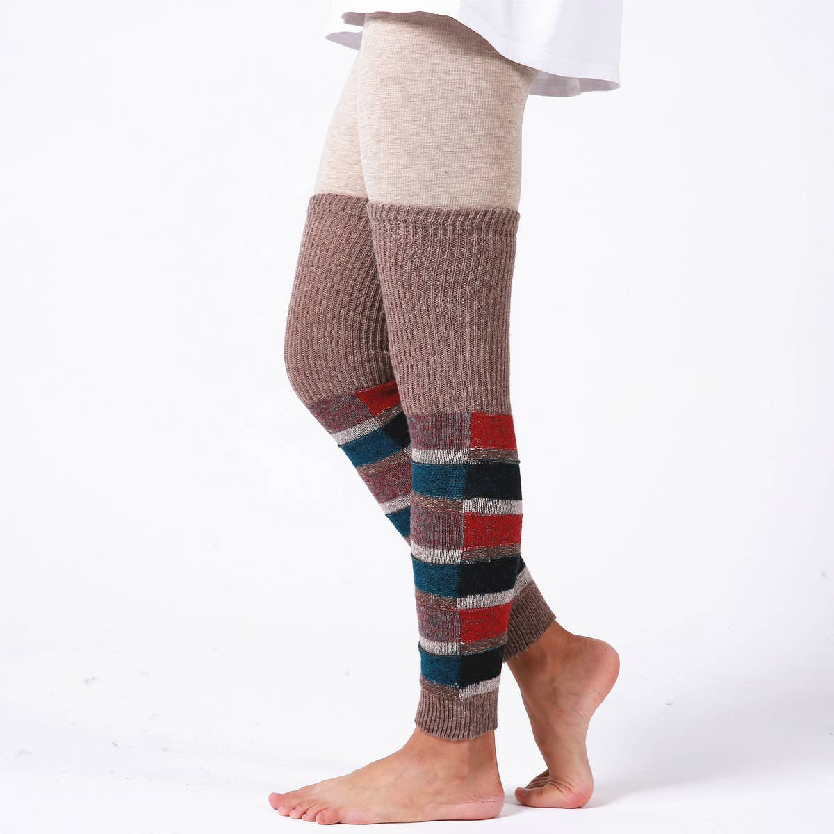 COLORFUL STRIPED KNEE HIGH SOCKS_CWMM1784