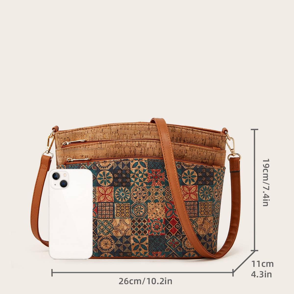 RETRO PRINT ETHNIC STYLE SHOULDER BAG_CWAB2634