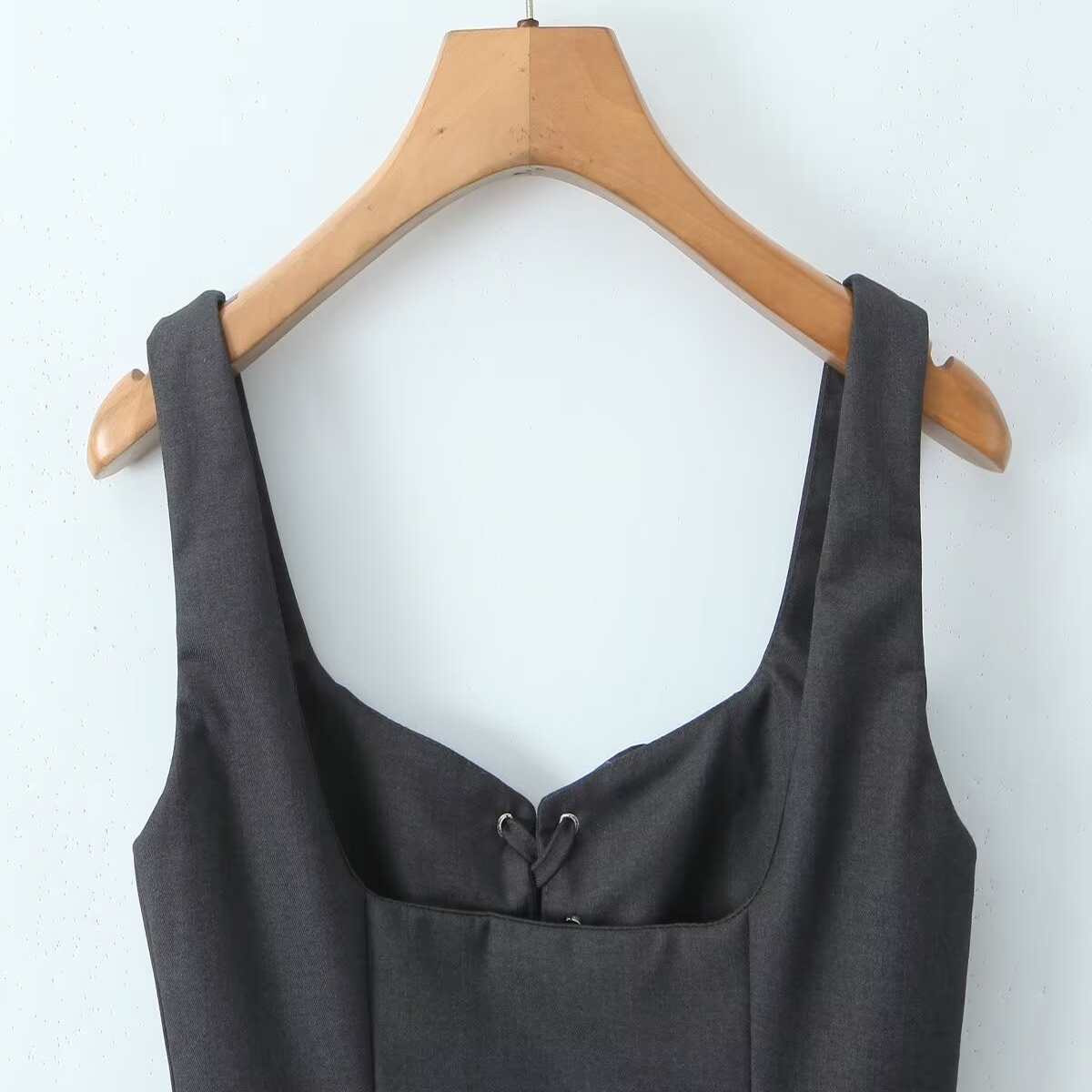 STYLISH TIE STRAP VEST CASUAL FRENCH LOOK_CWTHT0242