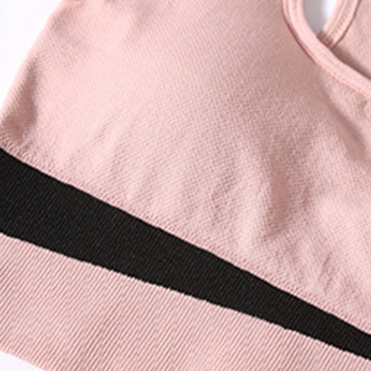 CONTRAST COLOR WIRE FREE RUNNING YOGA SPORTS BRA_CWMU0291