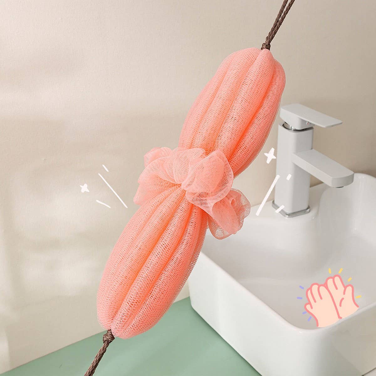 BATH POUF EXTRA LARGE NON FALLING BATH BAR BATHBALL_CWMM3350