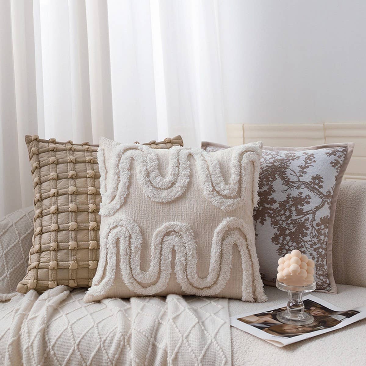 CREAM SOFA CUSHION COVER FOR LIVING ROOM BEDROOM_CWMM7721
