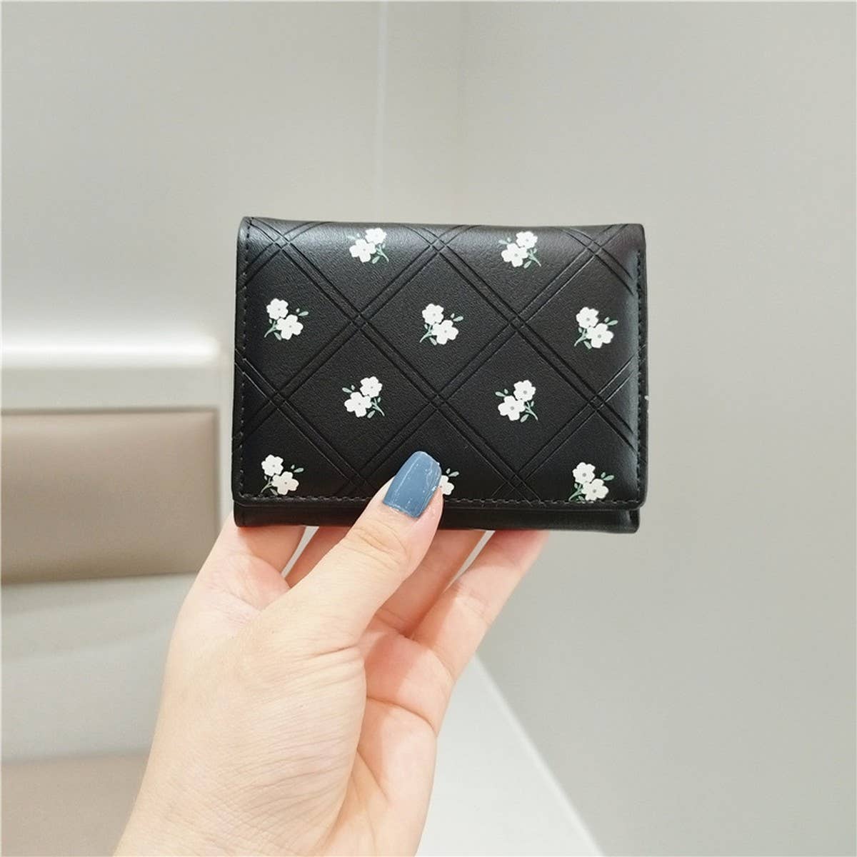 SMALL FRESH FLORAL SHORT TRI FOLD WALLET_CWAB2554