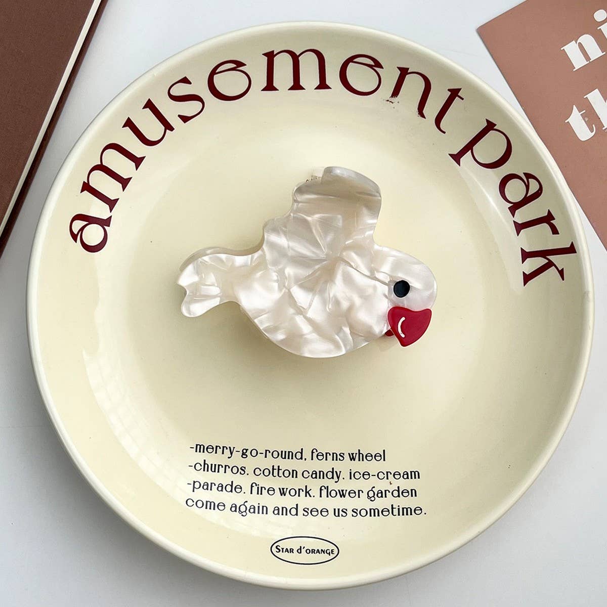 Peace Dove Acetate Hair Claw Clip Versatile_Cwaha5959