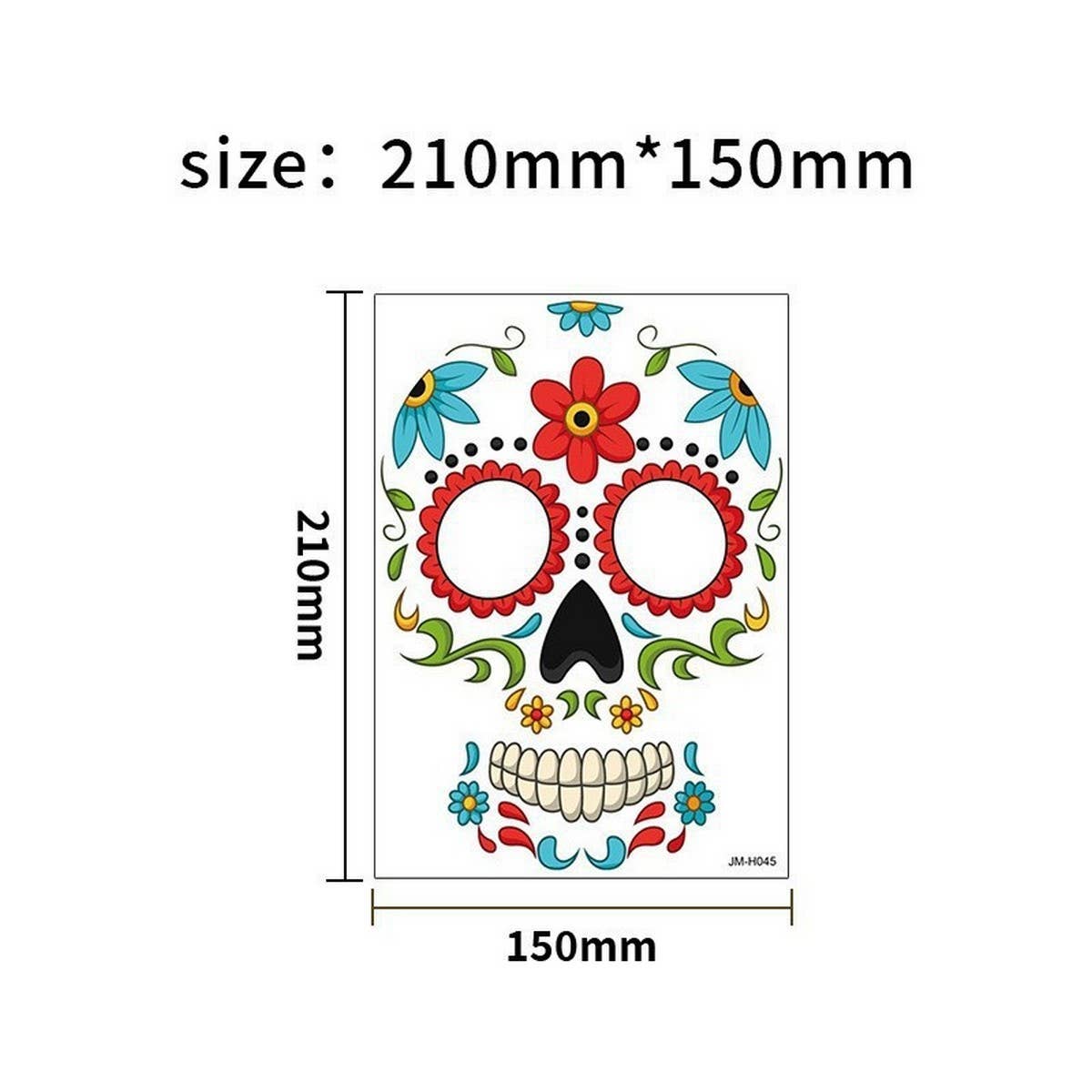 DAY OF THE DEAD FACE TATTOOS WATERPROOF MAKEUP_CWMM8386