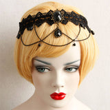 HALLOWEEN GOTHIC BRIDE LACE CREATIVE HAIR HOOP_CWMM0153