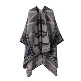CAPE DARK DOUBLE SIDED WARM OUTER WEAR THICK SHAWL_CWASC2122