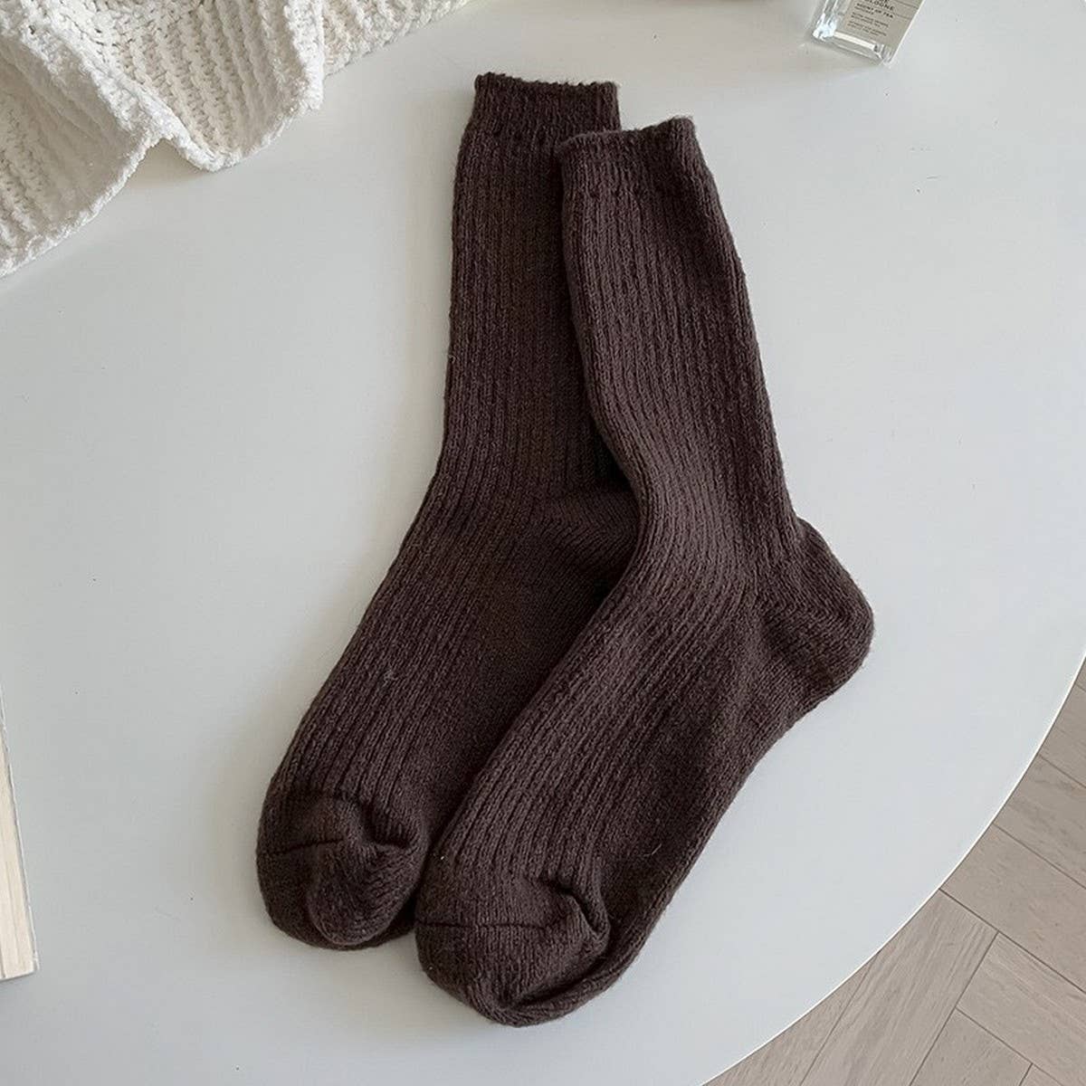 Warm And Cute Polka Dot Home Sleeping Socks_Cwms1057