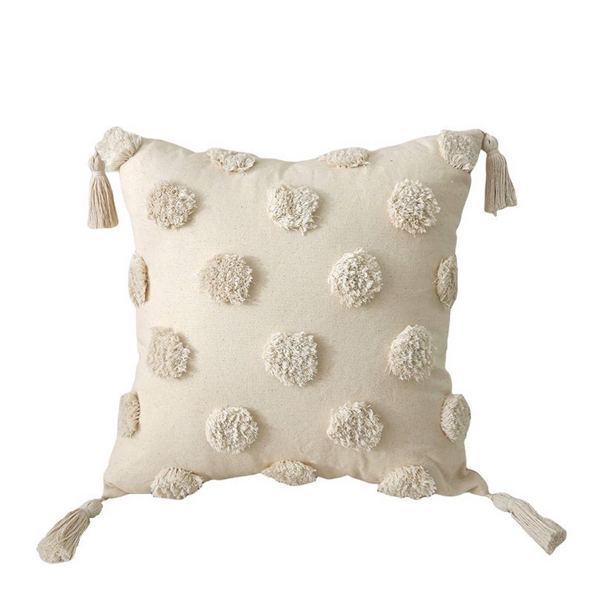 EMBROIDERED DAISY PILLOW COVER REMOVABLE RUSTICCHIC_CWMM7672