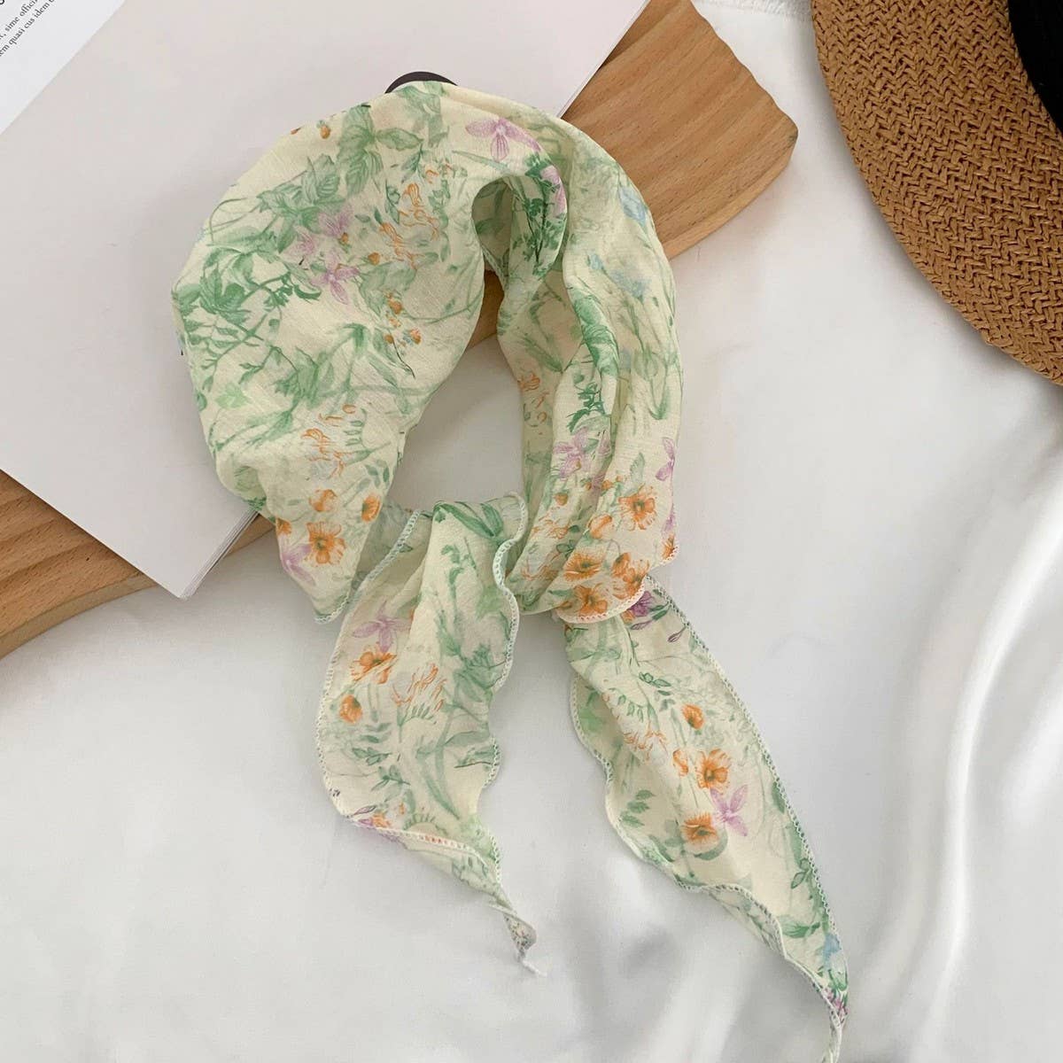 Floral Triangle Scarf Headband Neck Wrap_ Cwasc02967