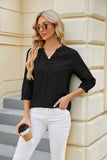 V Neck Button Up T Shirt_Cwtsts0283