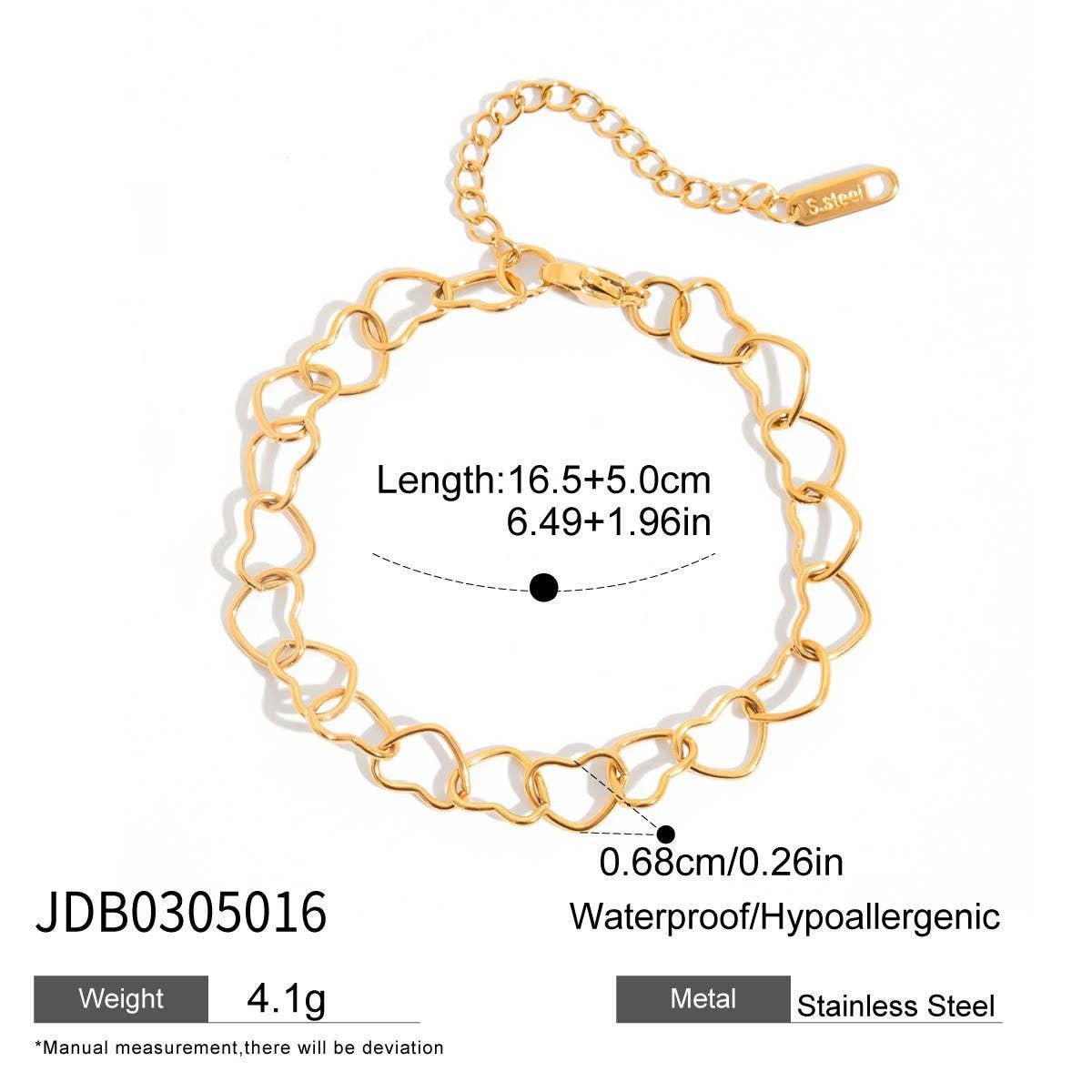 CLASSIC 18K GOLD MATTE FLAT CHAIN BRACELET_CWAJE4825