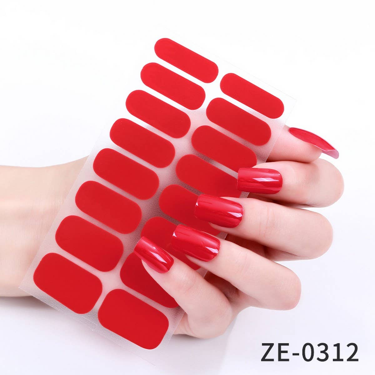 Solid Nail Film Stickers 16Pcs Set_Cwmm11205