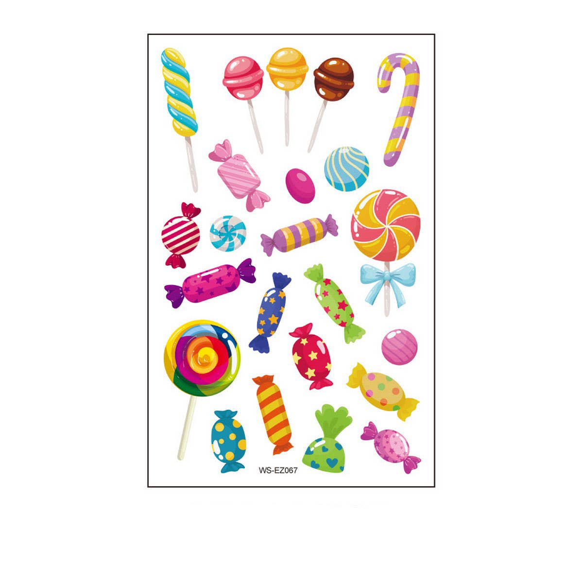 FOODIE TATTOO STICKERS BURGER CAKE CANDLES_CWMM8396