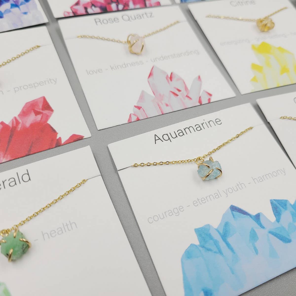 IRREGULAR FOUR CLAW NATURAL STONE NECKLACE_CWAJE1056