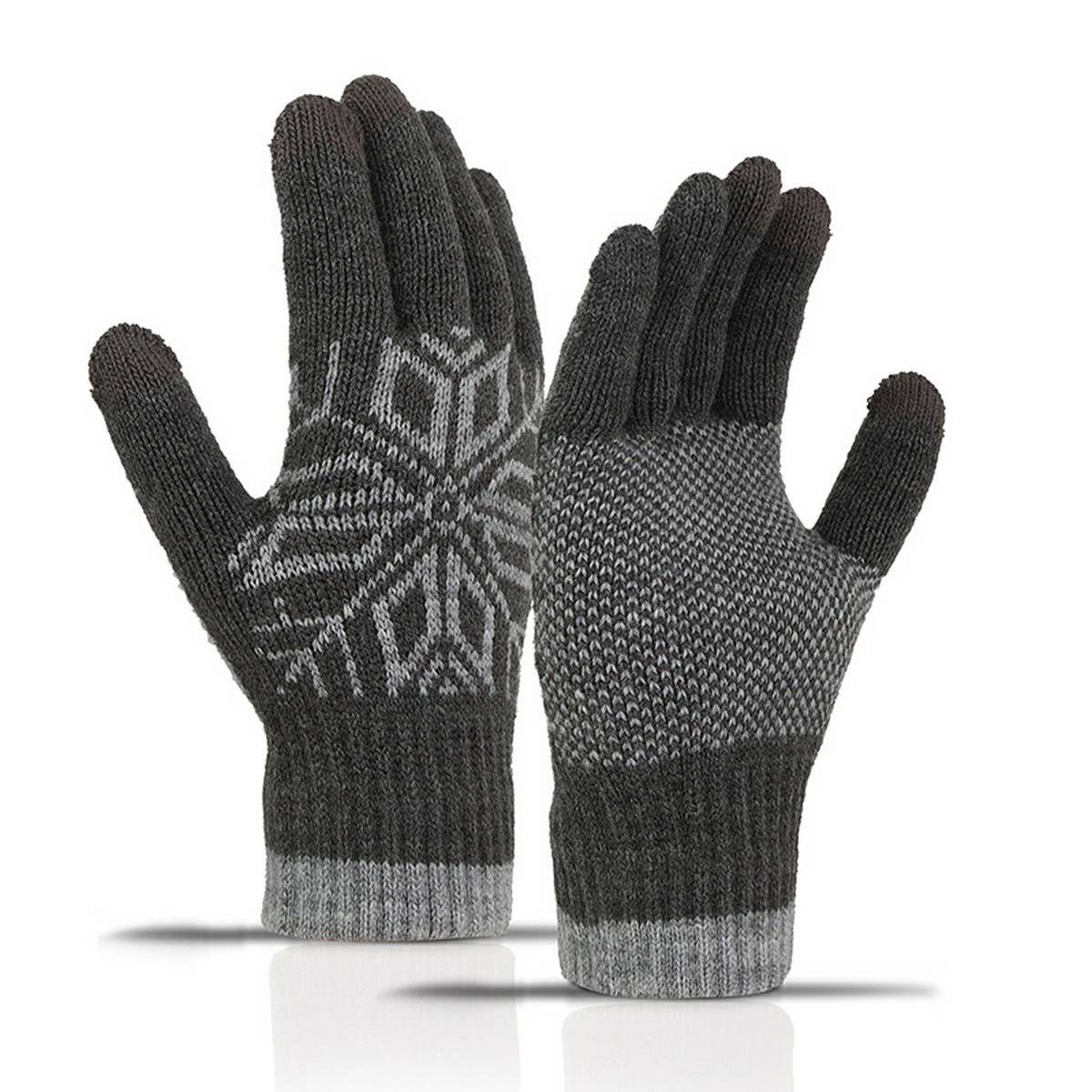 Winter Gloves Octagonal Flower Wool Gloves_Cwag0172