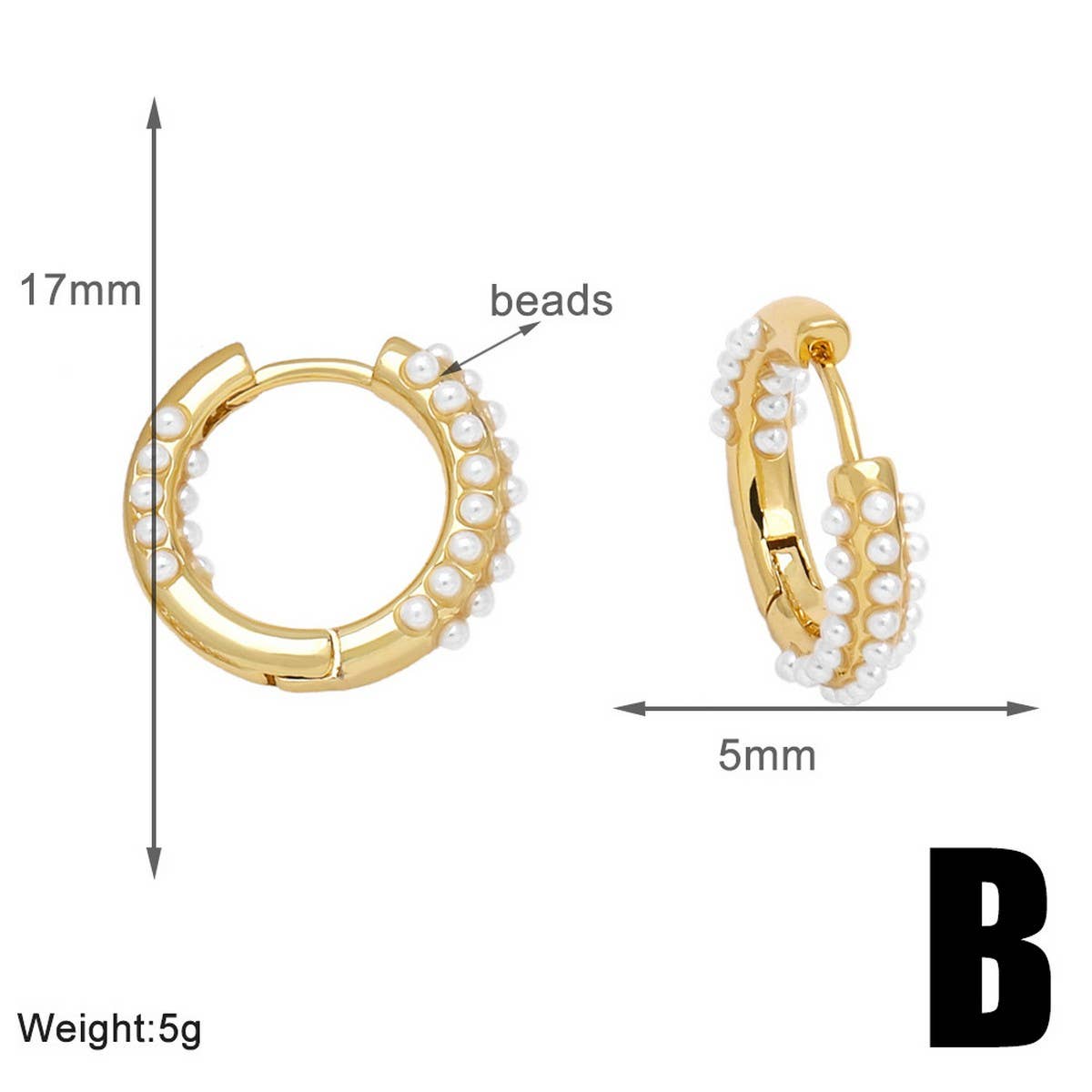 FASHIONABLE PEARL INLAID HEART SHAPED EARRINGS_CWAJE1037