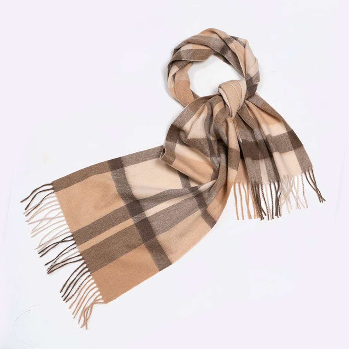 100% WOOL PLAID SCARF UNISEX WARM WINTER WRAP_CWASC2346
