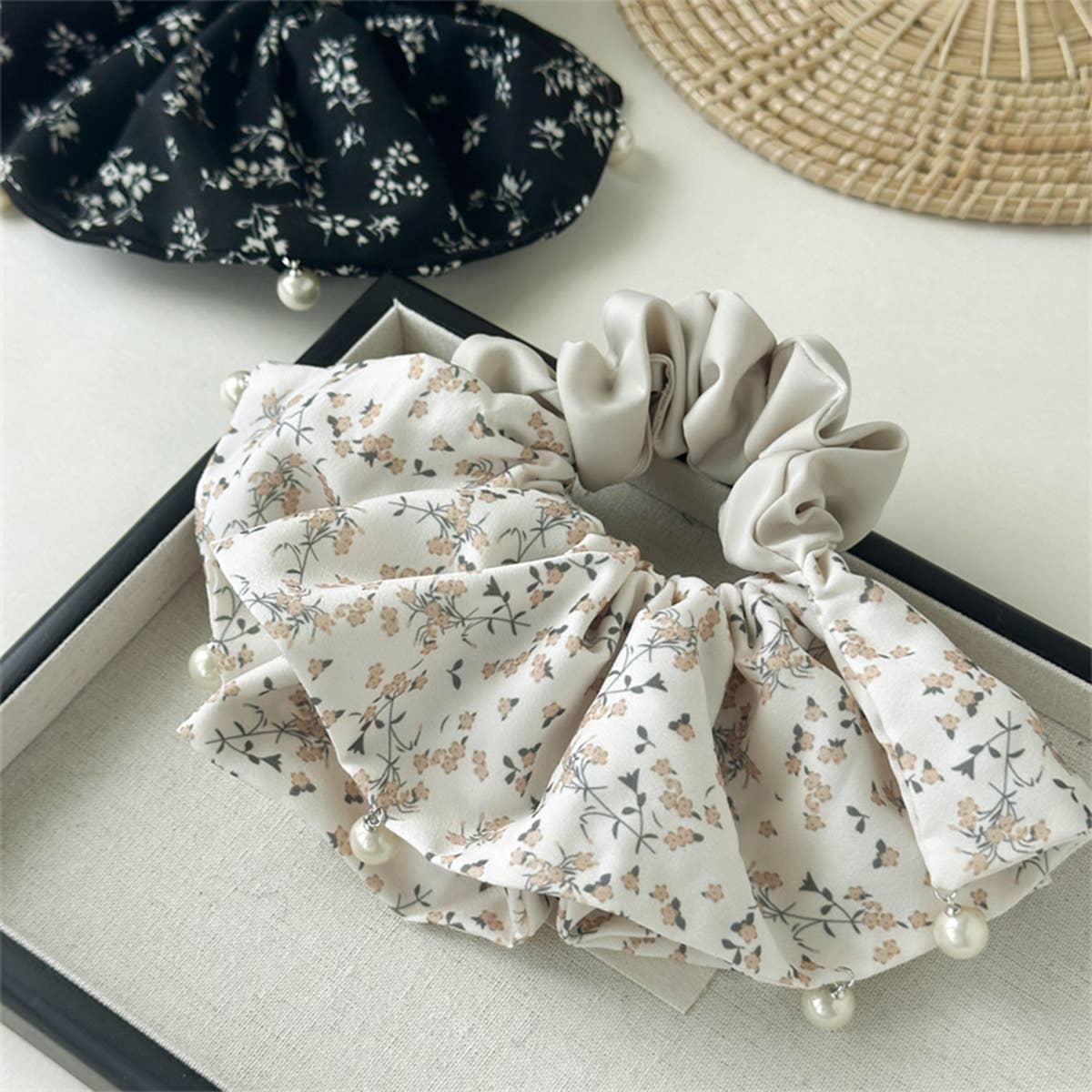 Retro Paisley Large Hair Scrunchie Korean Style_Cwaha07589