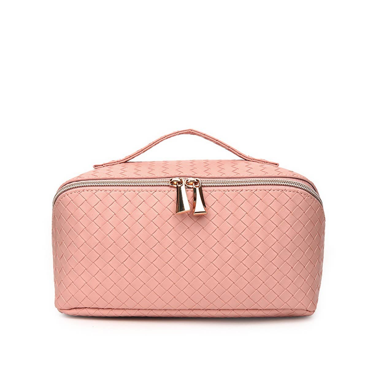 NEW WOVEN PU LEATHER LARGE CAPACITY COSMETIC BAG_CWAB4463