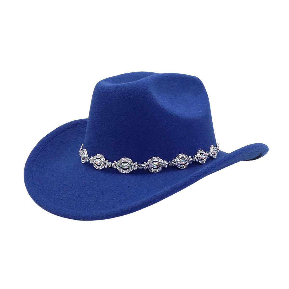 MEN WOMEN ETHNIC WOOL COWBOY FEDORA JAZZ HAT_CWAH04464