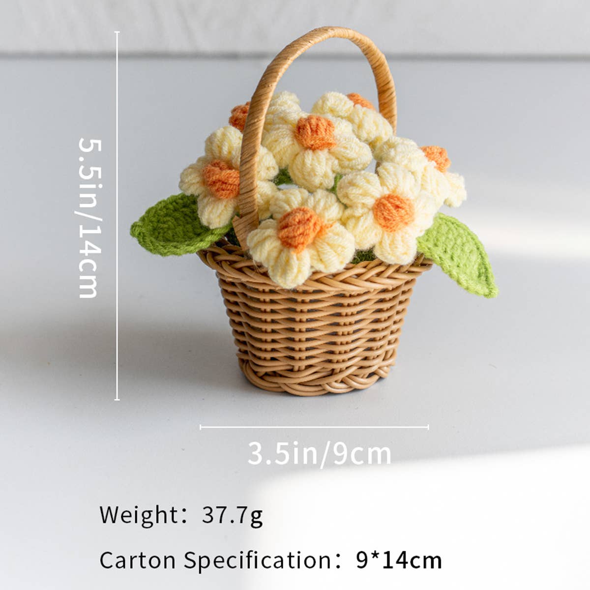 Cwmm9288_Handmade Crocheted Puff Flower Pot