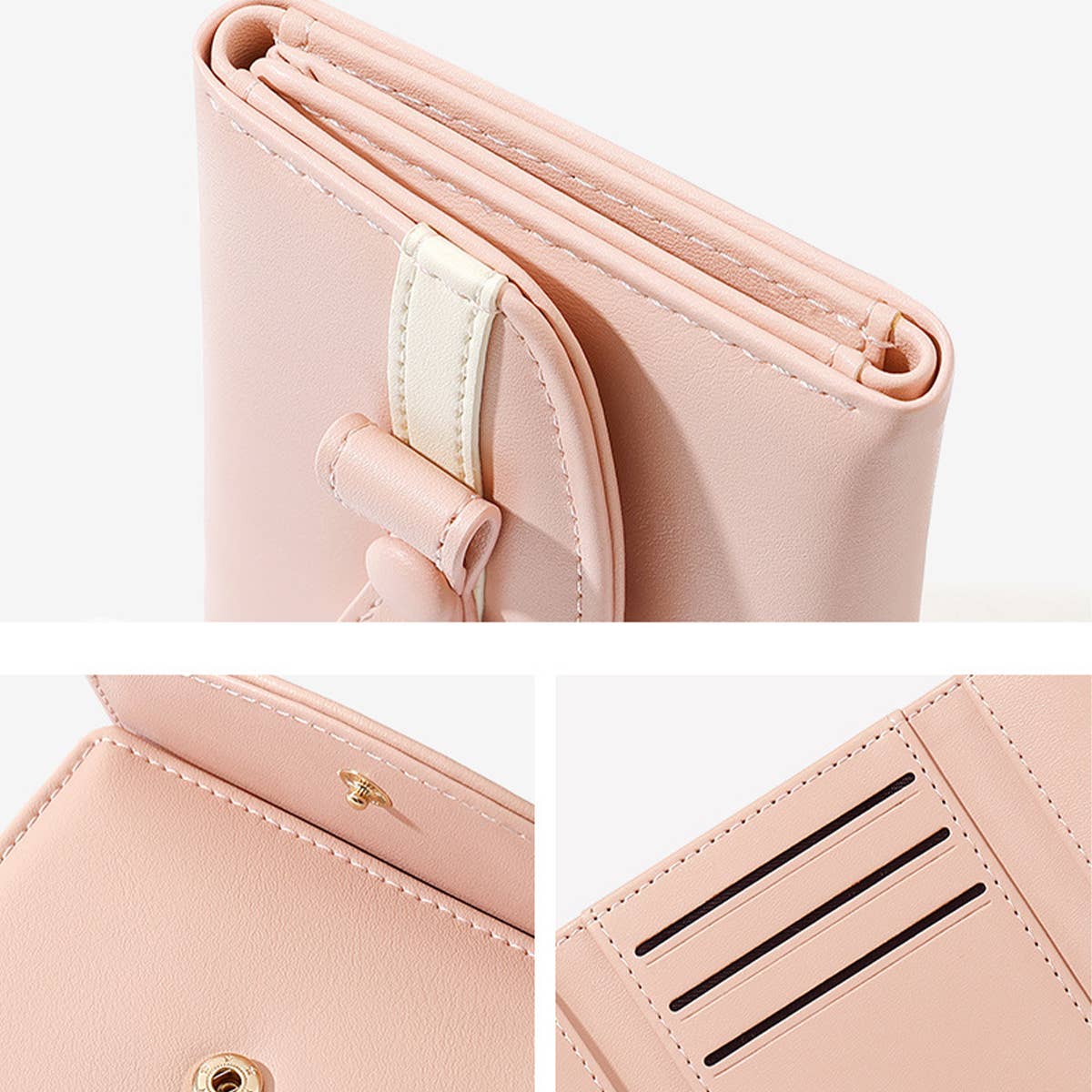 Square Large Capacity Bow Decorative Wallet_Cwab1629
