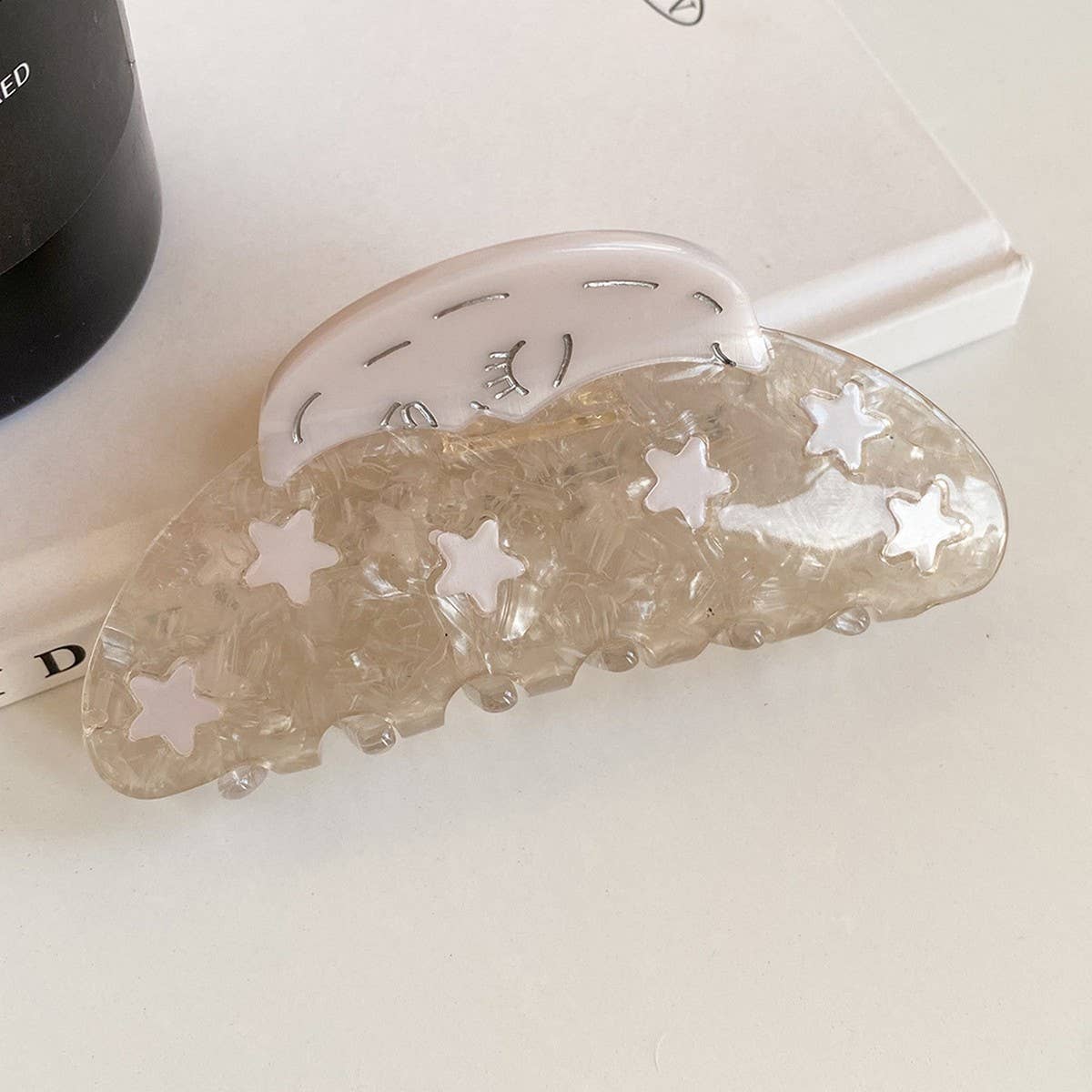 SNAIL STAR ACETATE CLAW CLIP ARTSY HAIR GRIP_CWAHA5704