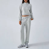Sports Style Solid Color Half Zip Bm Style Suit