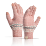 THICK KNIT GLOVES FOR WOMEN TOUCHSCREEN WARM LINED_CWAG0518