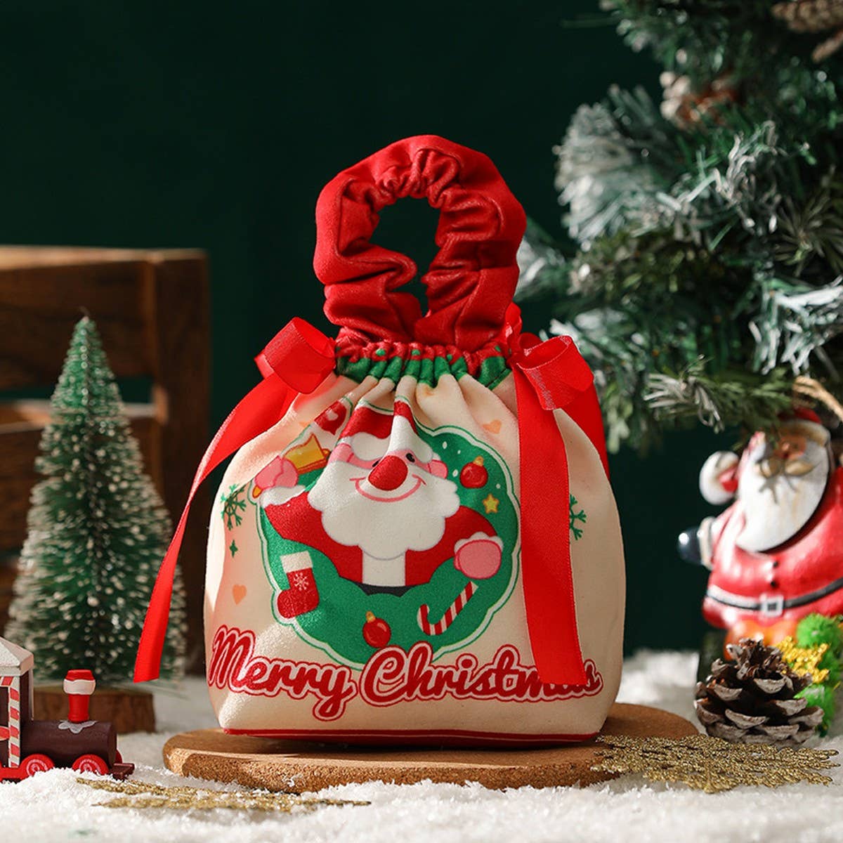 Velvet Apple Bag Christmas Eve Candy Gift Box_Cuab00758