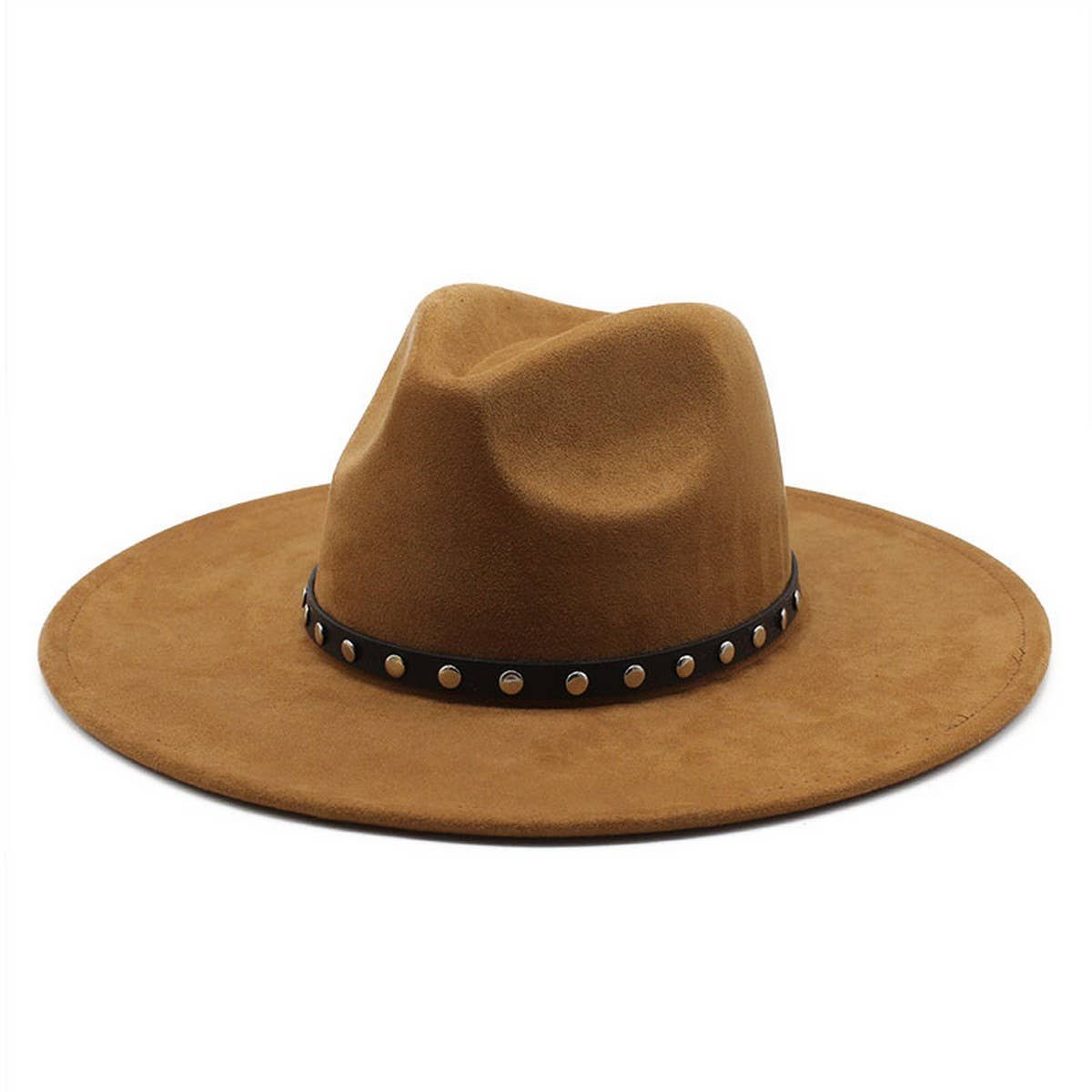 HEART SHAPED SUEDE ETHNIC STYLE WIDE BRIMMED HAT_CWAH2522
