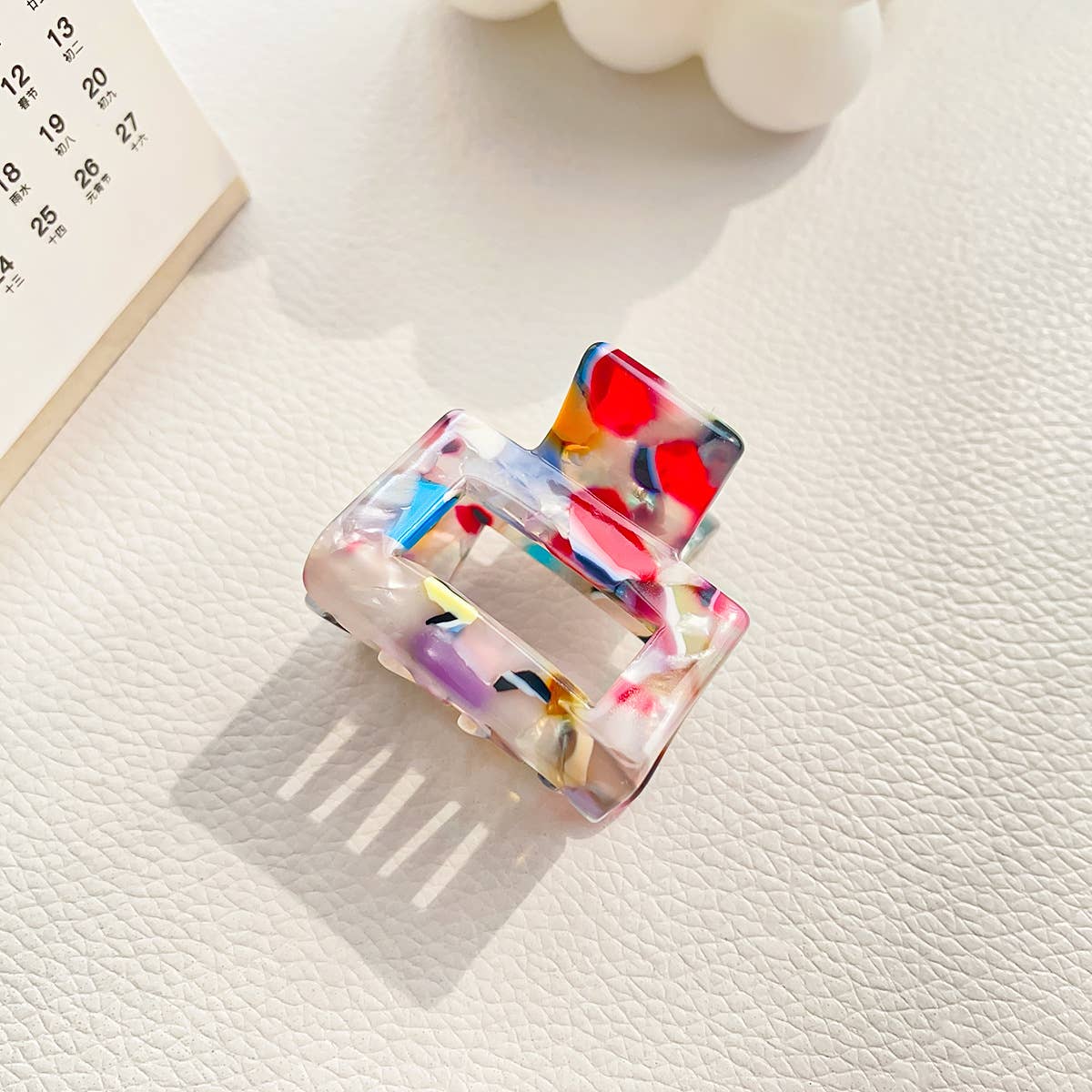 High-End Acetate Board High Ponytail Grab Clip