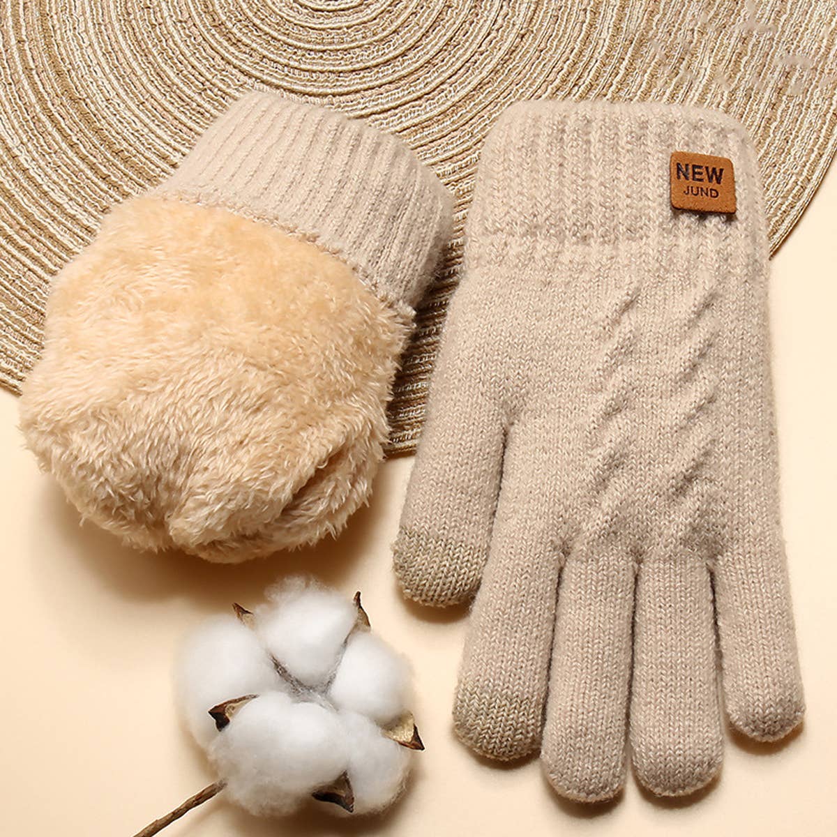 Thick Double-Layer Knitted Gloves_Cwag0116