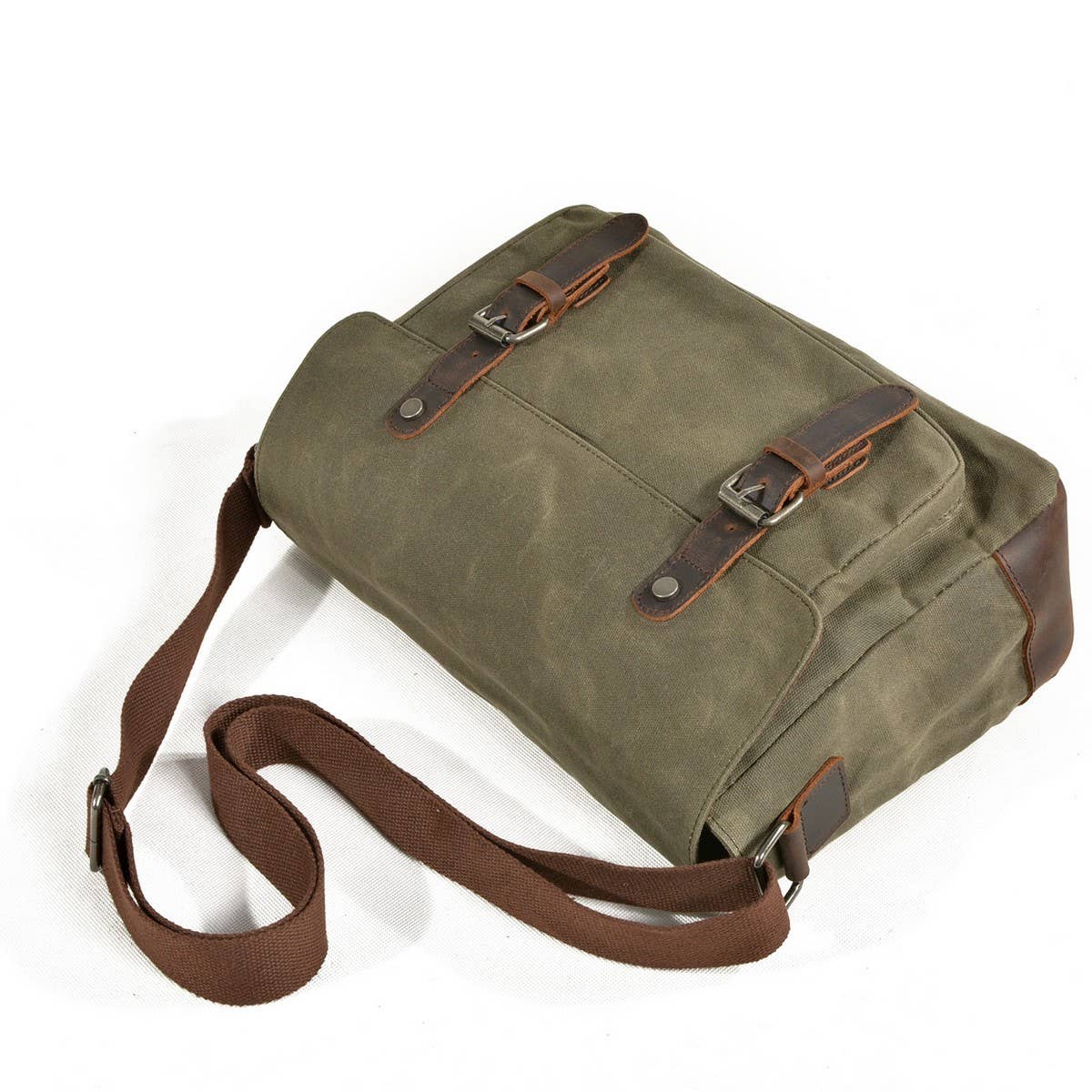 MENS WATERPROOF WAXED CANVAS SATCHEL BAG_CWAB5560