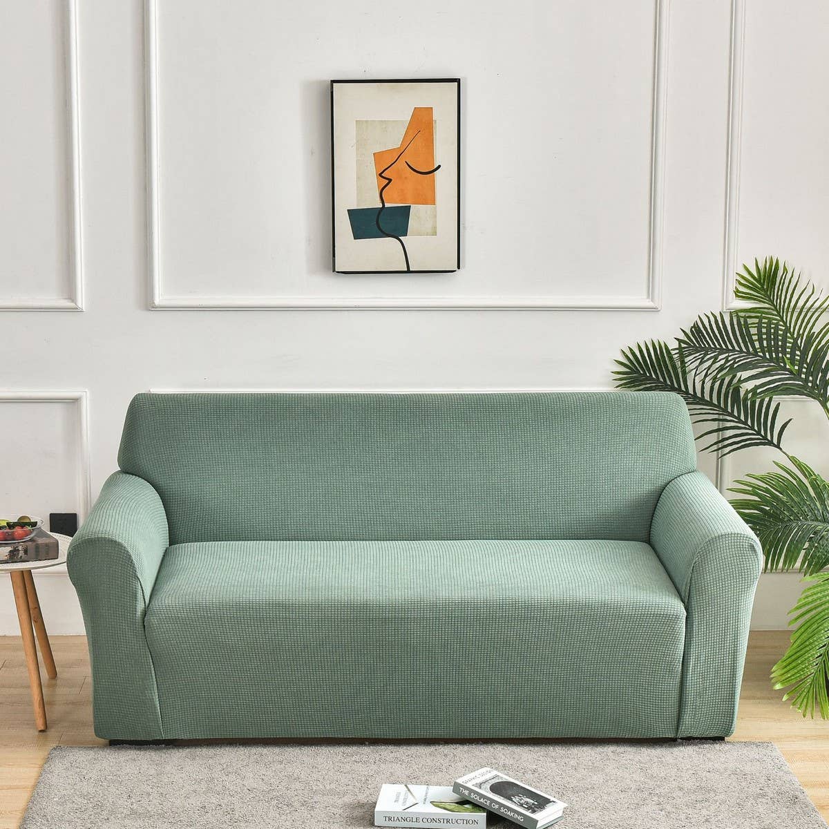 Waterproof Waffle Plush Sofa Cover, Full Wrap_Cwmm8307