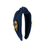FASHIONABLE EVIL EYE DENIM HEADBAND_CWAHA2130