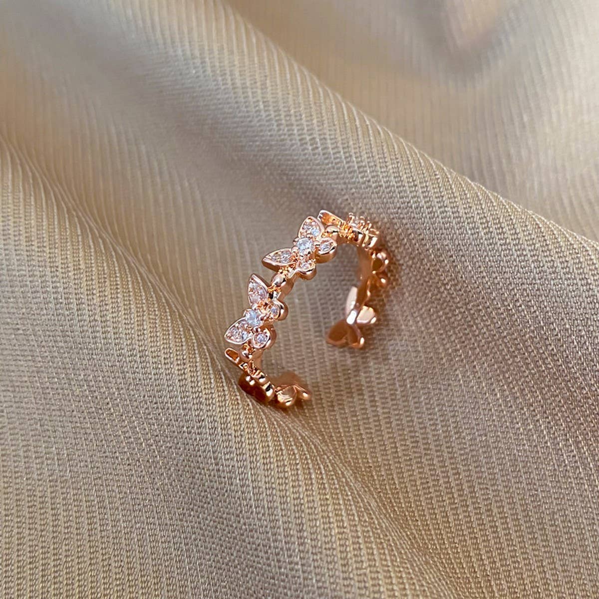 FASHIONABLE AND HIGH END BUTTERFLY ZIRCON RING_CWAJE3103