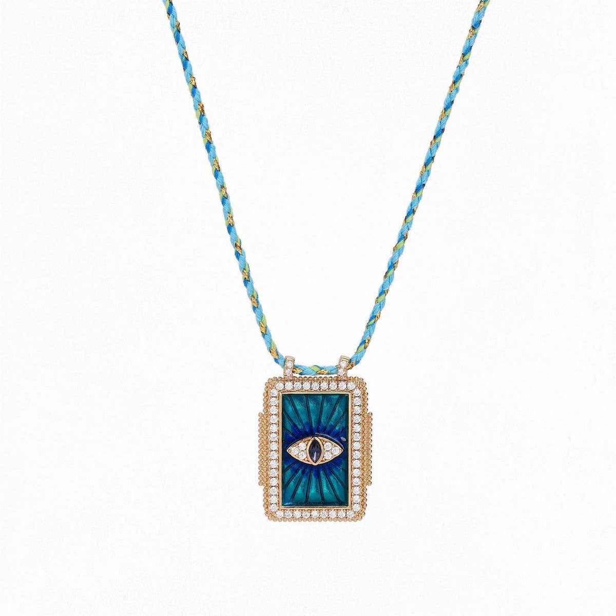 NEW RETRO BOHEMIAN EVIL EYE NECKLACE_CWMM3748