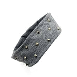 SPIKED PUNK ELASTIC HEADWRAP WITH EYELETS_CWAHA6310