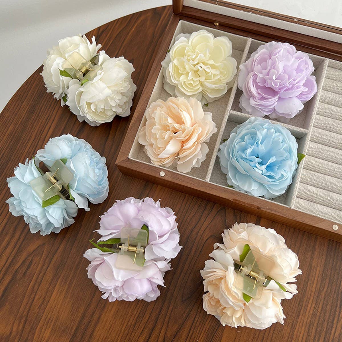 FRENCH ROSE CLIP STYLE HALF TIED HAIR HAIRPINS_CWAHA1172