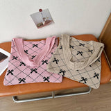 FASHIONABLE AND SIMPLE BOW DIAMOND TOTE BAG_CWAB3067