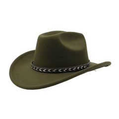 COUPLE S RETRO WOOL FEDORA HAT WESTERN STYLE_CWAH04414