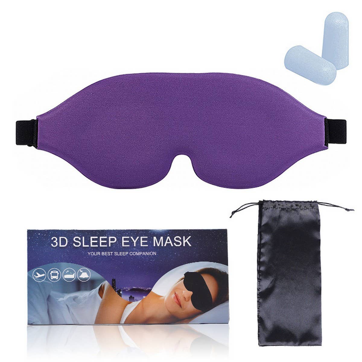 3D SLEEP MASK WITH MEMORY FOAM LIGHT BLOCKING_CWMM8041
